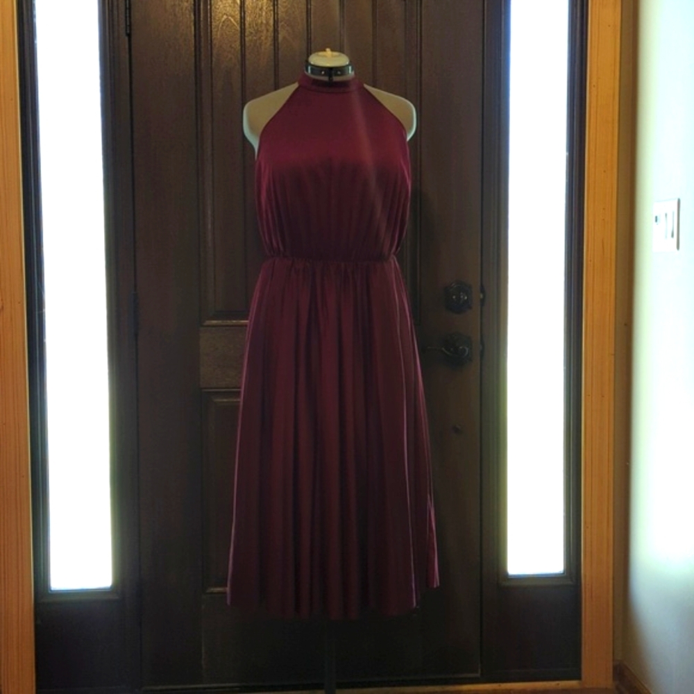 asos Cocktail Dress in Burgundy